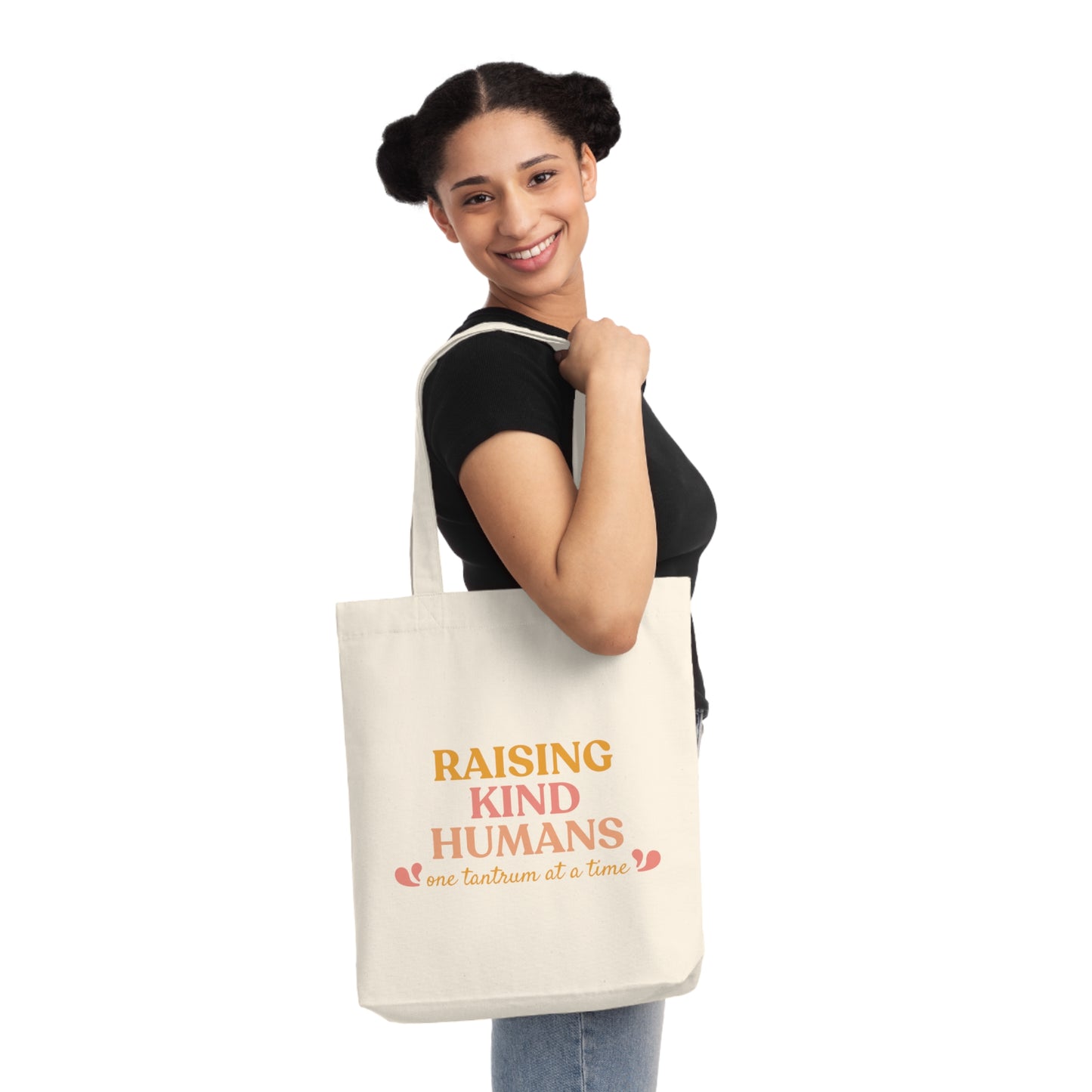 Raising Kind Humans - Woven Tote Bag