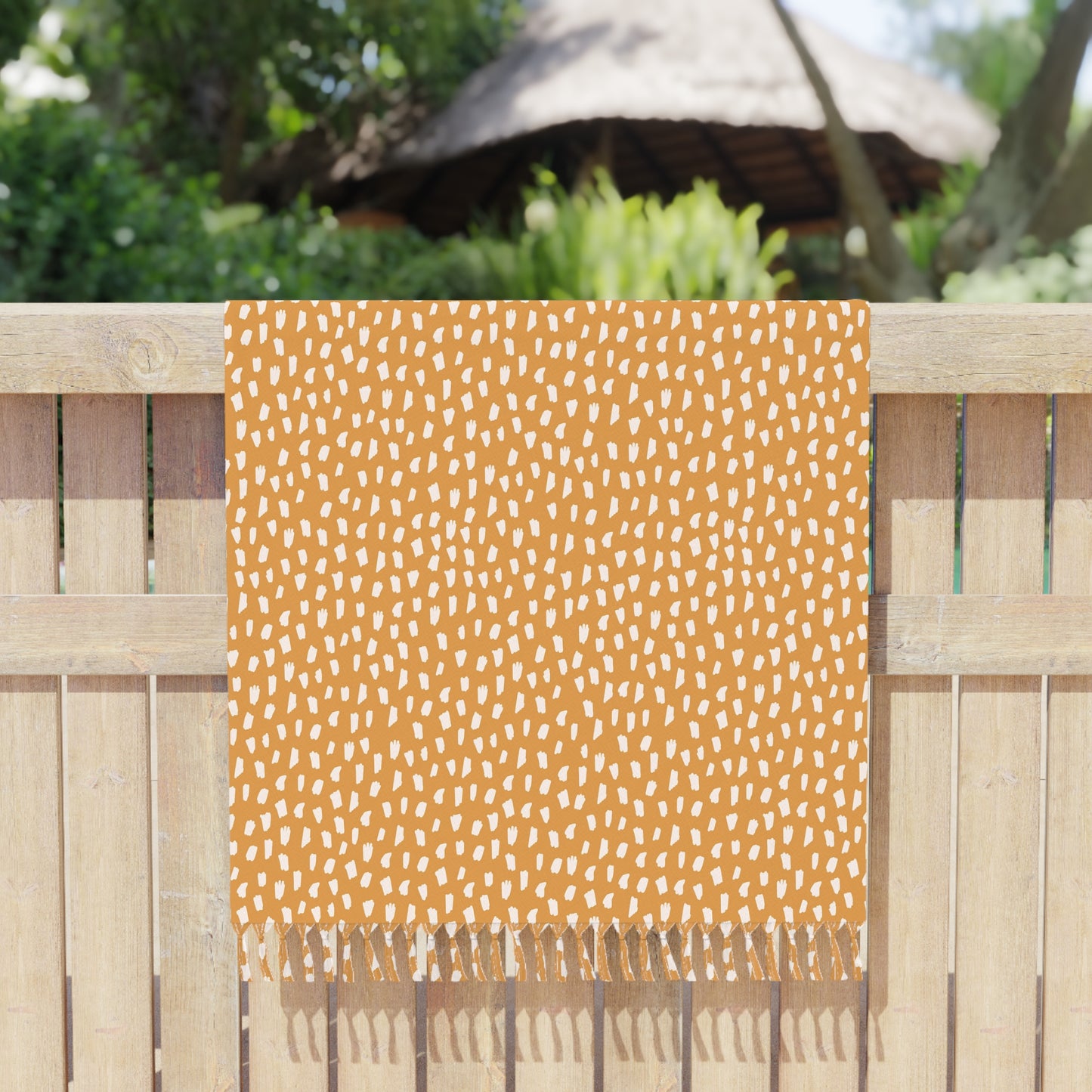 Orange Abstract Boho Beach Cloth