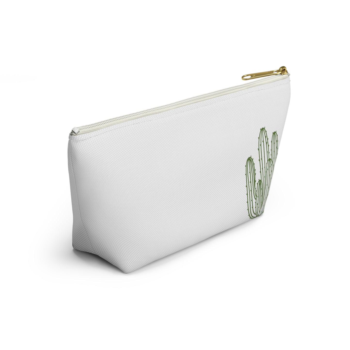 Cactus White Accessory Pouch w T-bottom