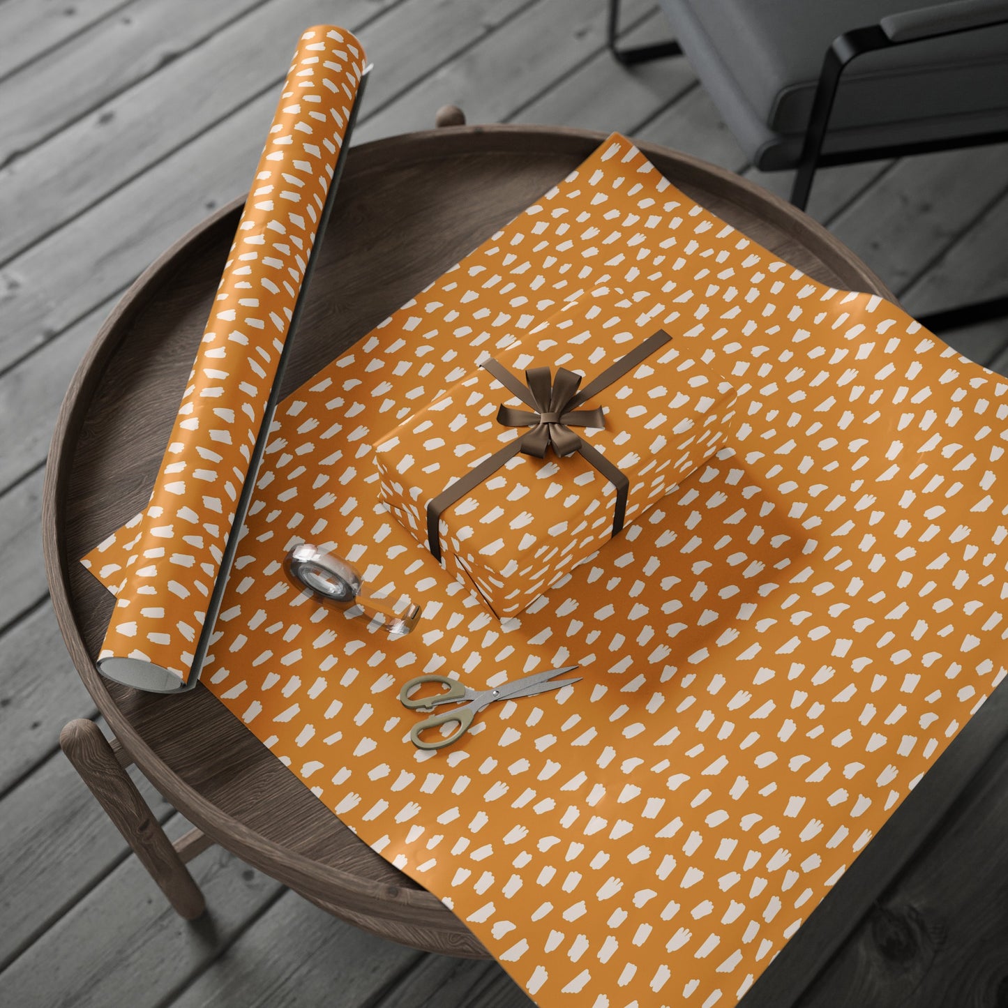 Orange Abstract Wrapping Paper
