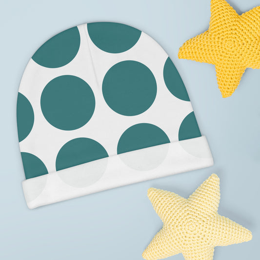 Big Dot Teal Baby Beanie