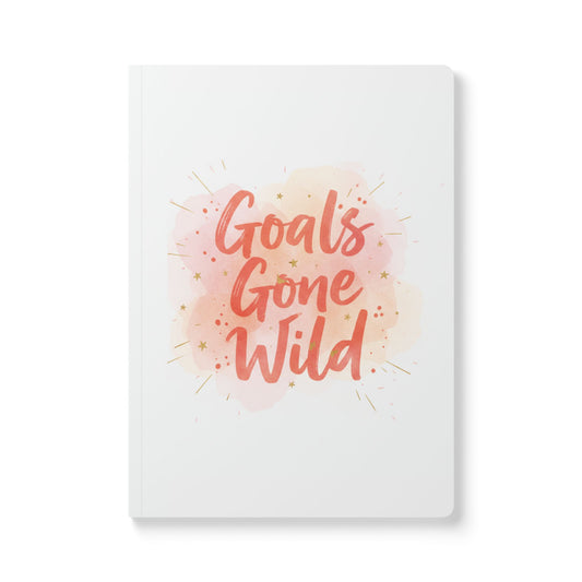 Goals Gone Wild Softcover Journal – Watercolor Goal Planner & Daily Reflection Notebook