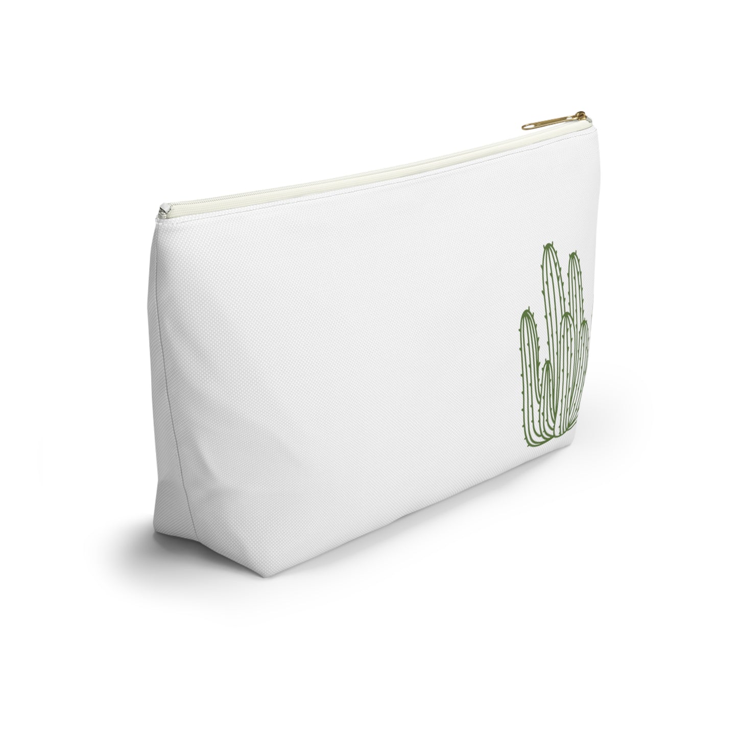 Cactus White Accessory Pouch w T-bottom
