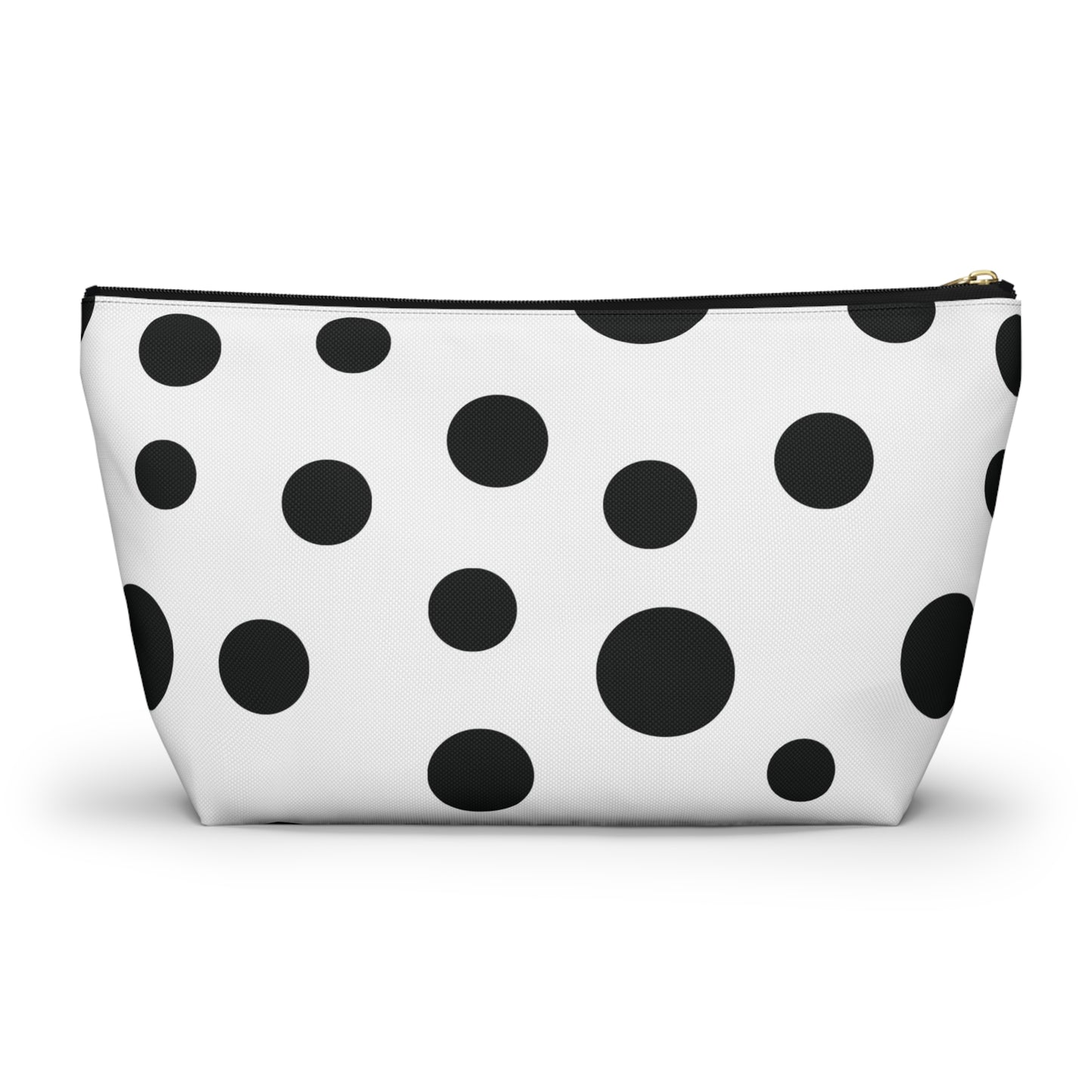 Black Dot Bubbles Accessory Pouch w T-bottom