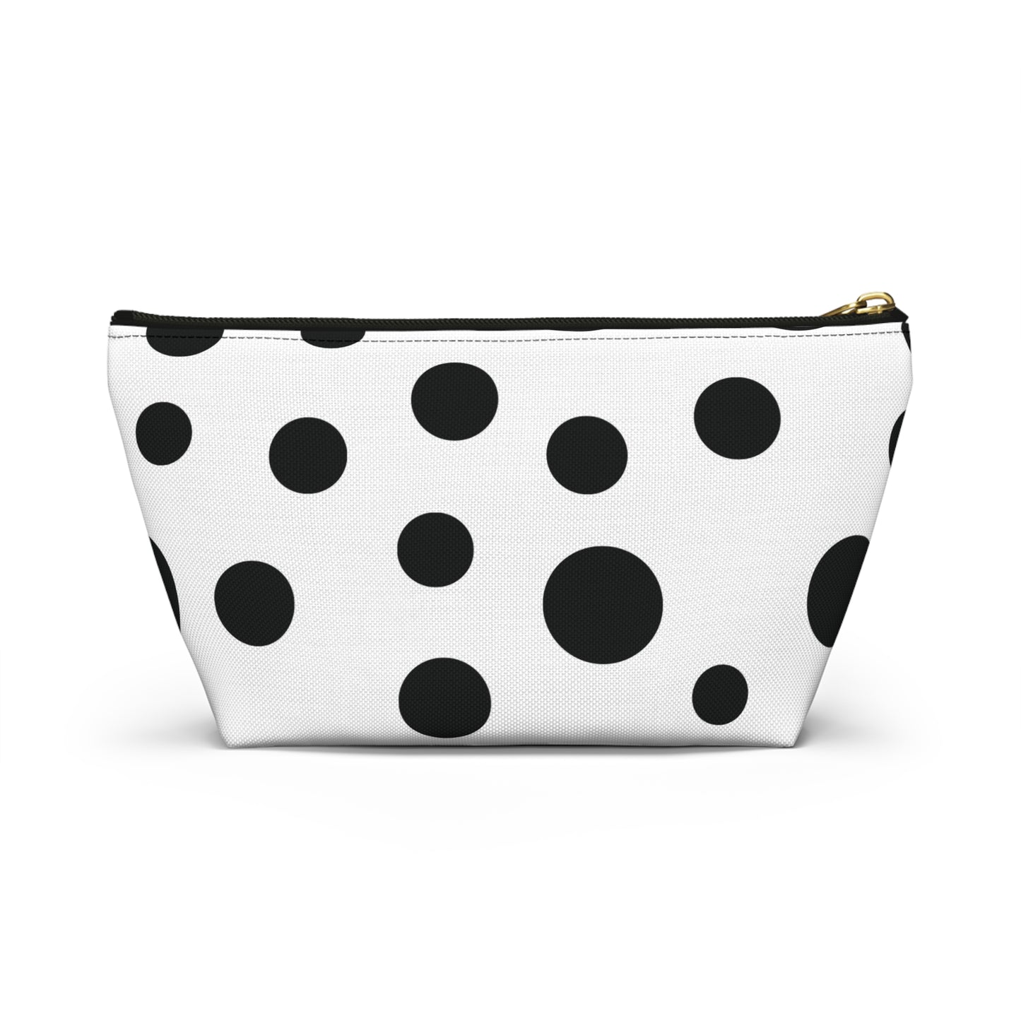 Black Dot Bubbles Accessory Pouch w T-bottom