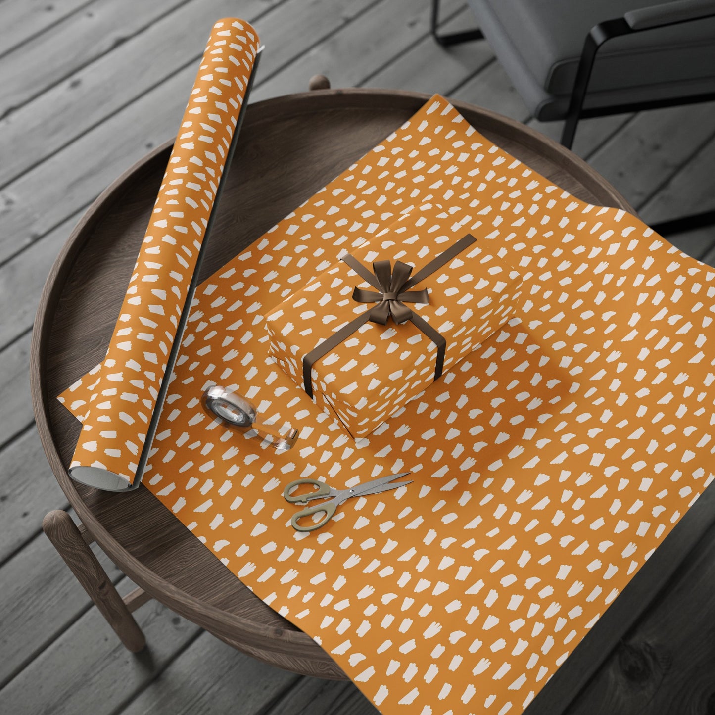 Orange Abstract Wrapping Paper