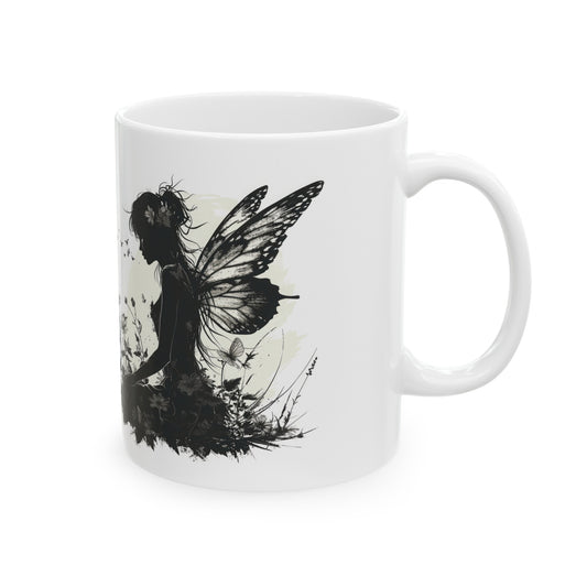 Sitting Fairy Ceramic Mug, (11oz, 15oz)