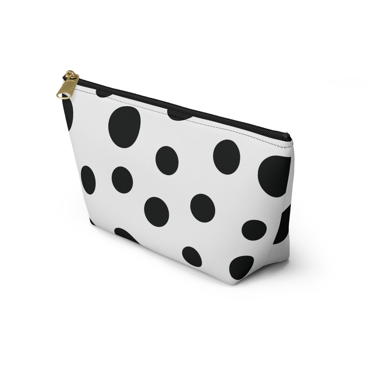 Black Dot Bubbles Accessory Pouch w T-bottom