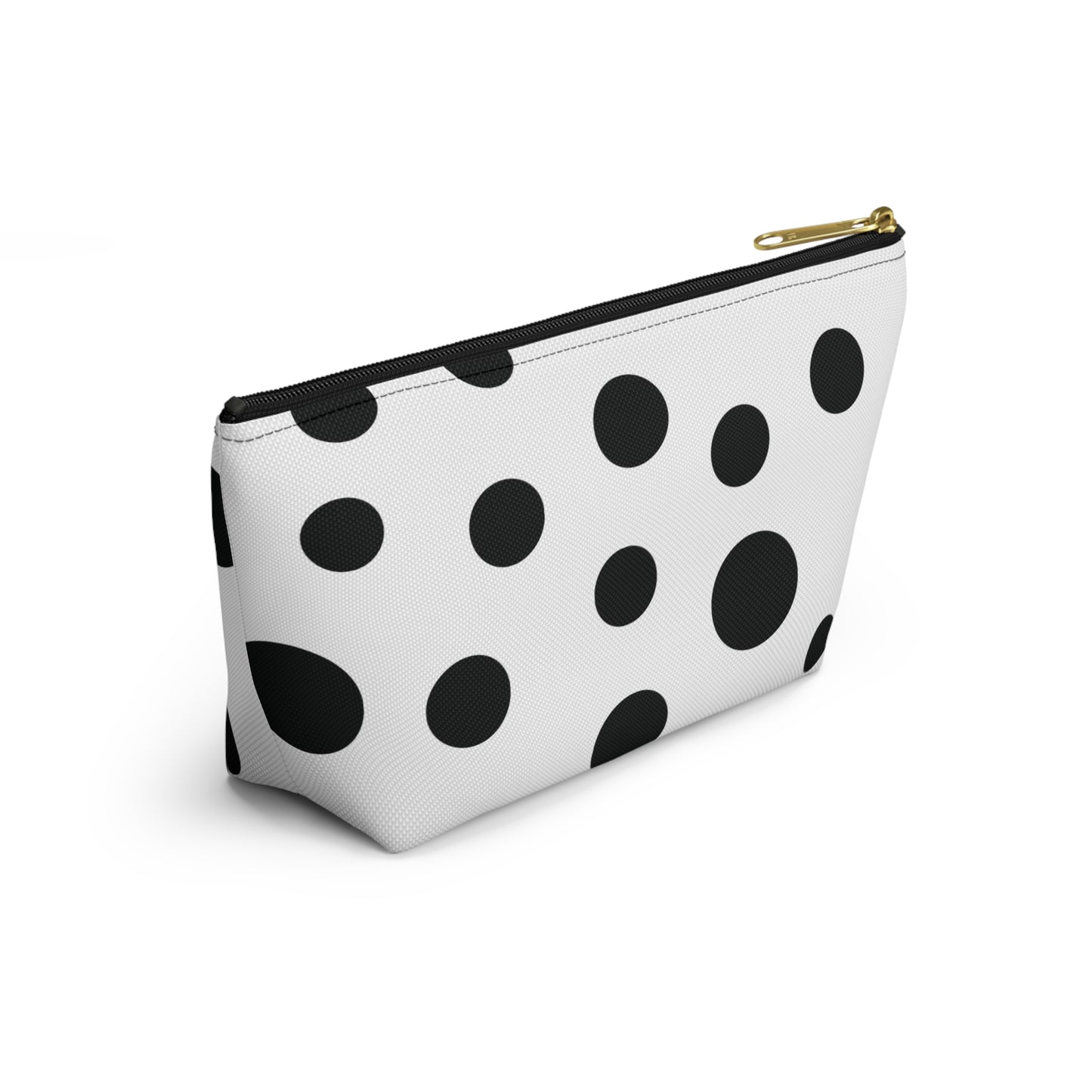 Black Dot Bubbles Accessory Pouch w T-bottom