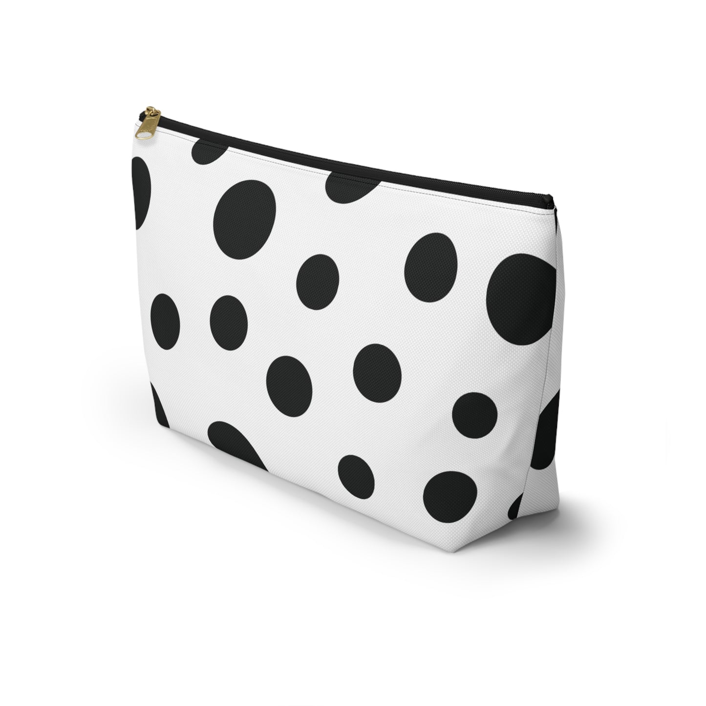 Black Dot Bubbles Accessory Pouch w T-bottom