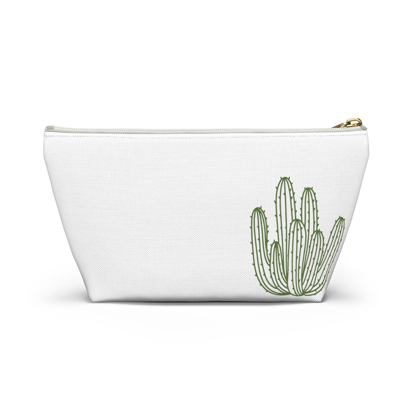 Cactus White Accessory Pouch w T-bottom