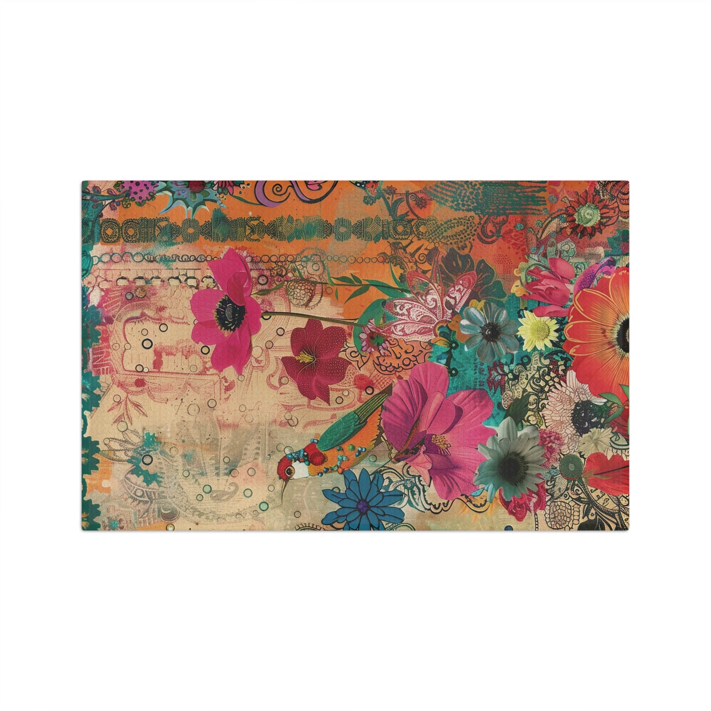 Mexican Folk Art Microfiber Tea Towel