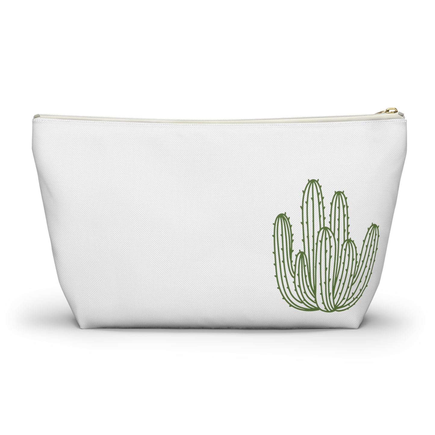 Cactus White Accessory Pouch w T-bottom