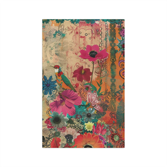 Mexican Folk Art Microfiber Tea Towel