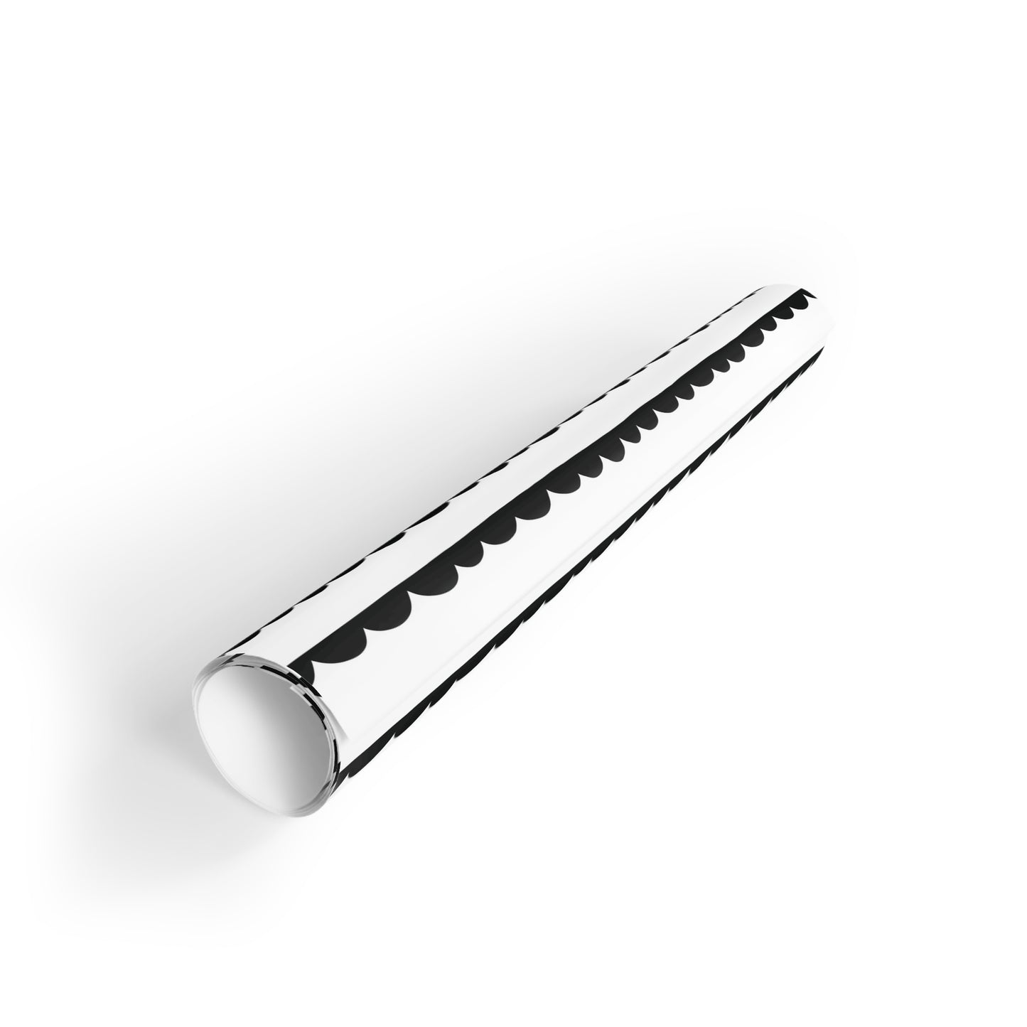 Black Scallop Gift Wrap Roll, 1pc